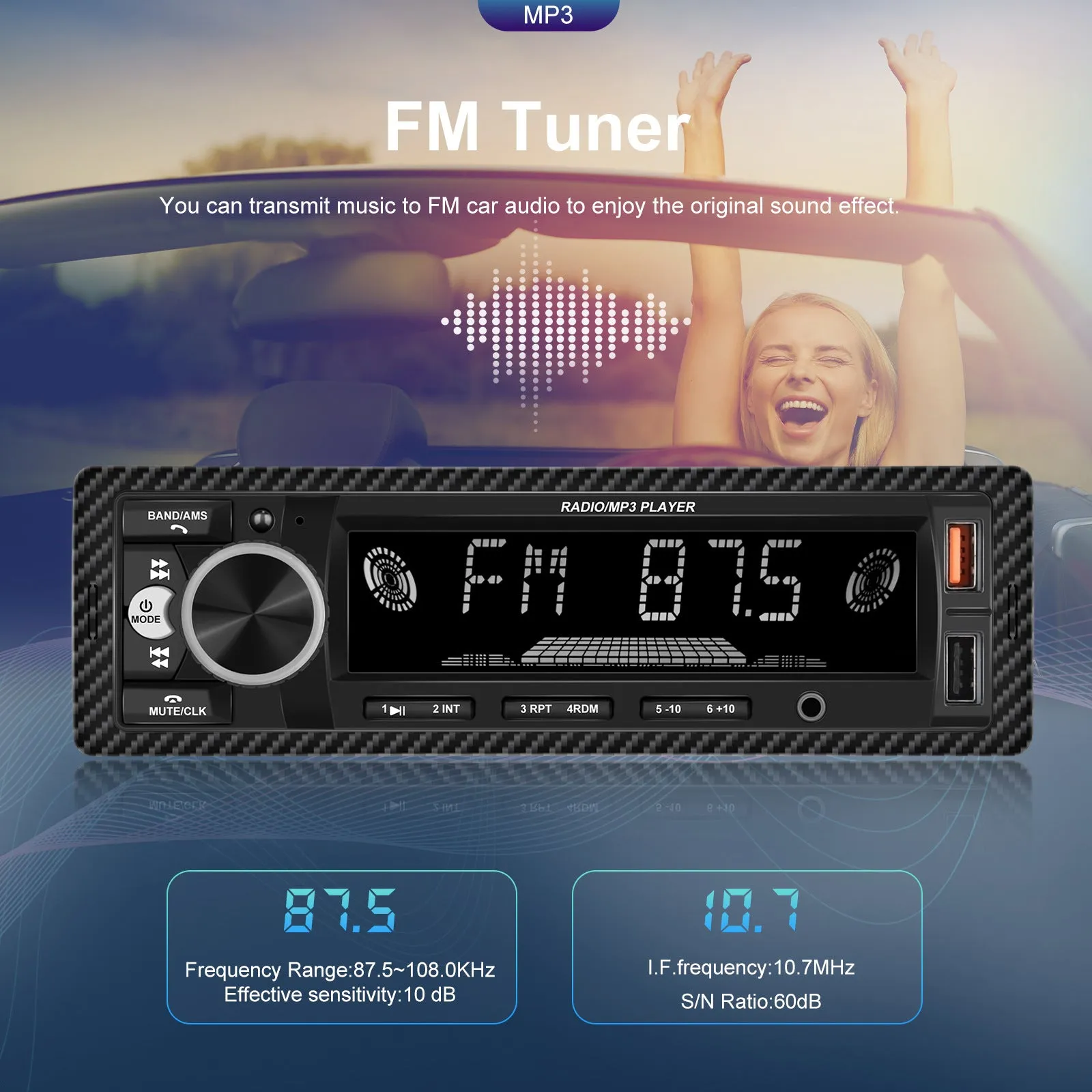 1 Din 890 Car Mp3 Player Dual Bluetooth Backlight Fm Radio U Disk