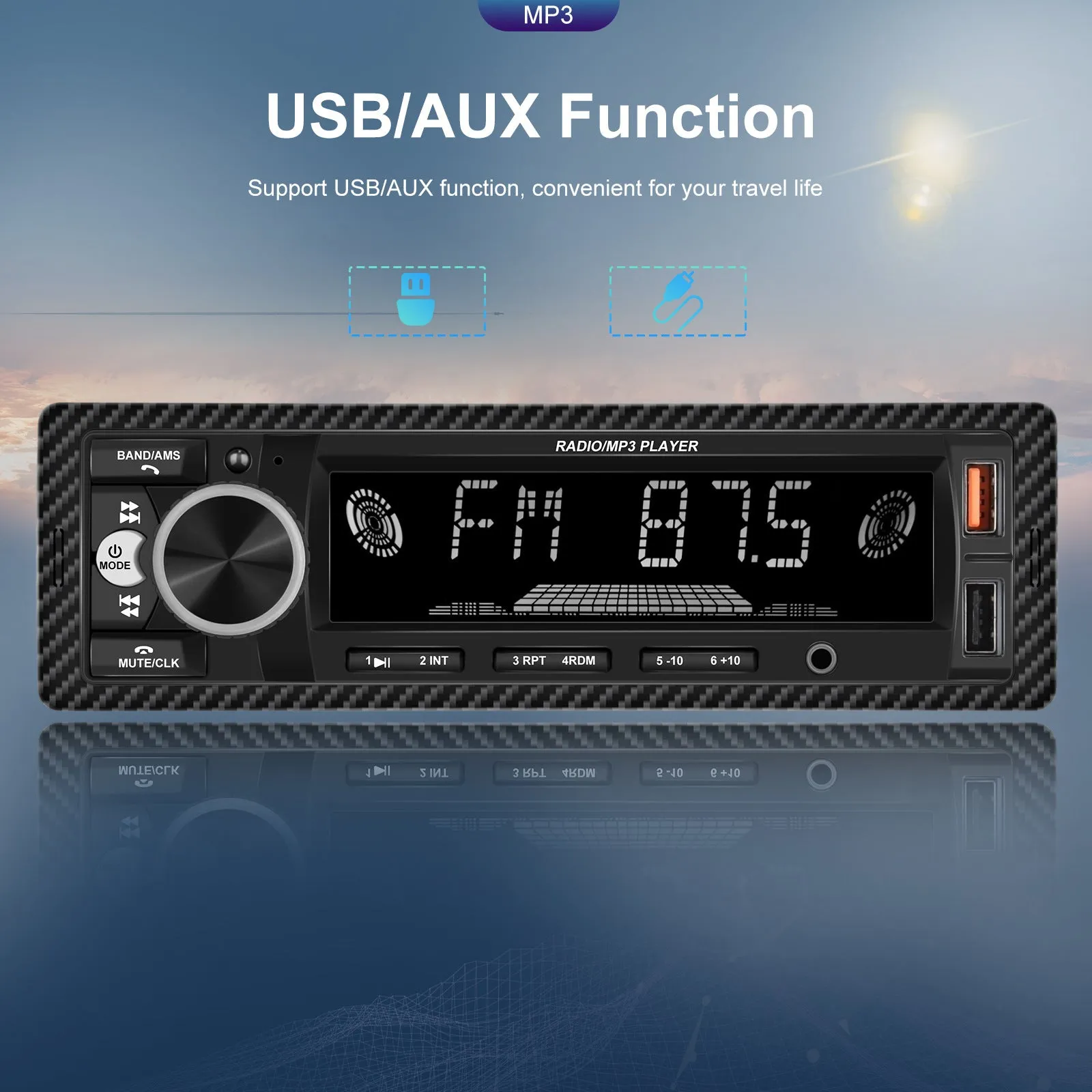 1 Din 890 Car Mp3 Player Dual Bluetooth Backlight Fm Radio U Disk