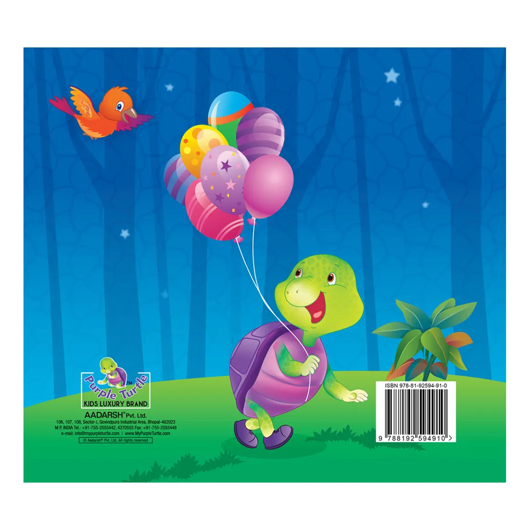 1234 Stencilling Book - Fun Early Learning Activity Book - Purple Turtle  - For Kids Ages 3-7