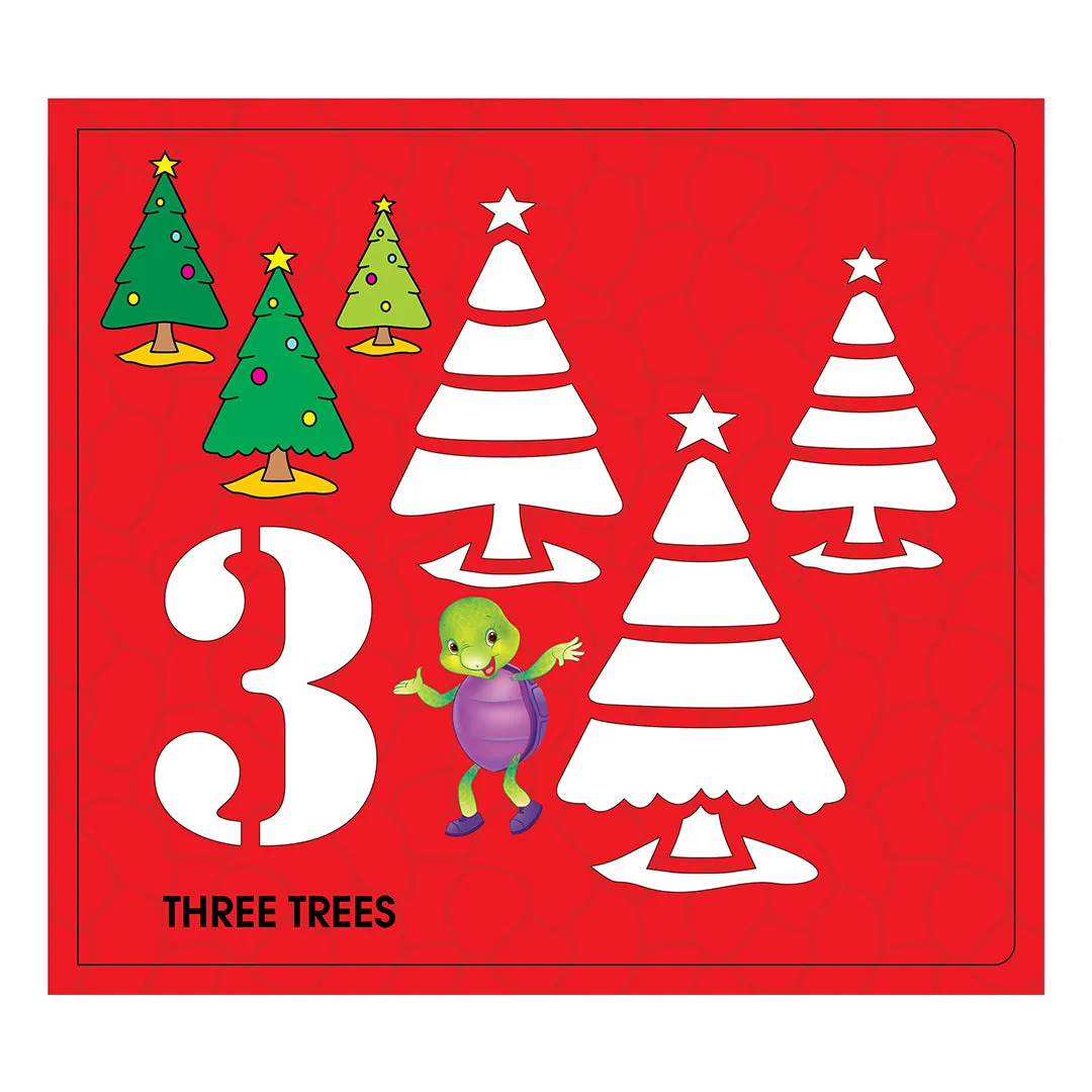 1234 Stencilling Book - Fun Early Learning Activity Book - Purple Turtle  - For Kids Ages 3-7