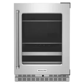 24 In. 14-Bottle Wine and Beverage Cooler in Stainless Steel