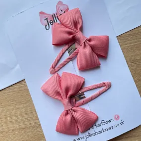 2.5inch Classic Snap Clips Pair - Dusty Rose