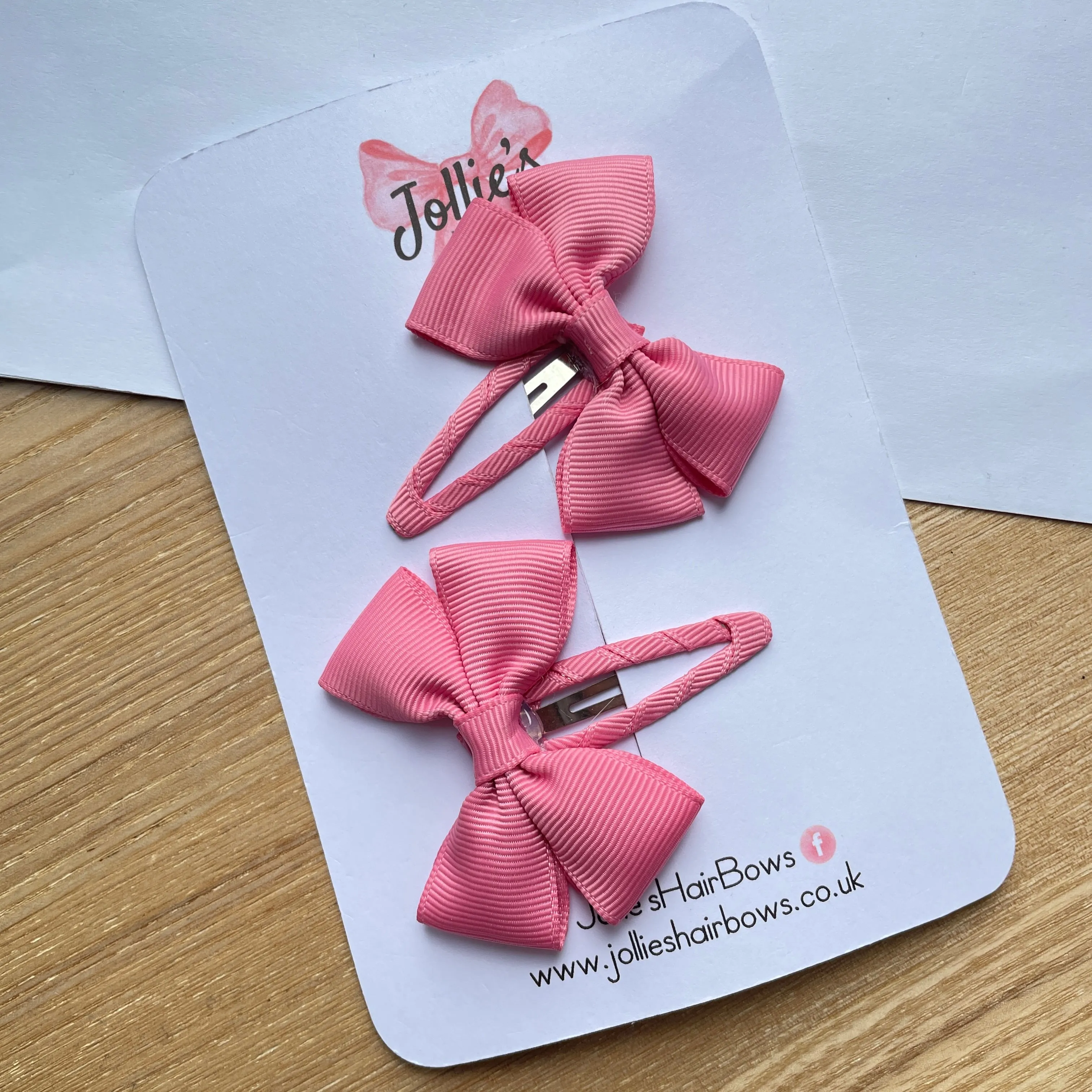 2.5inch Classic Snap Clips Pair - Fantasy Rose
