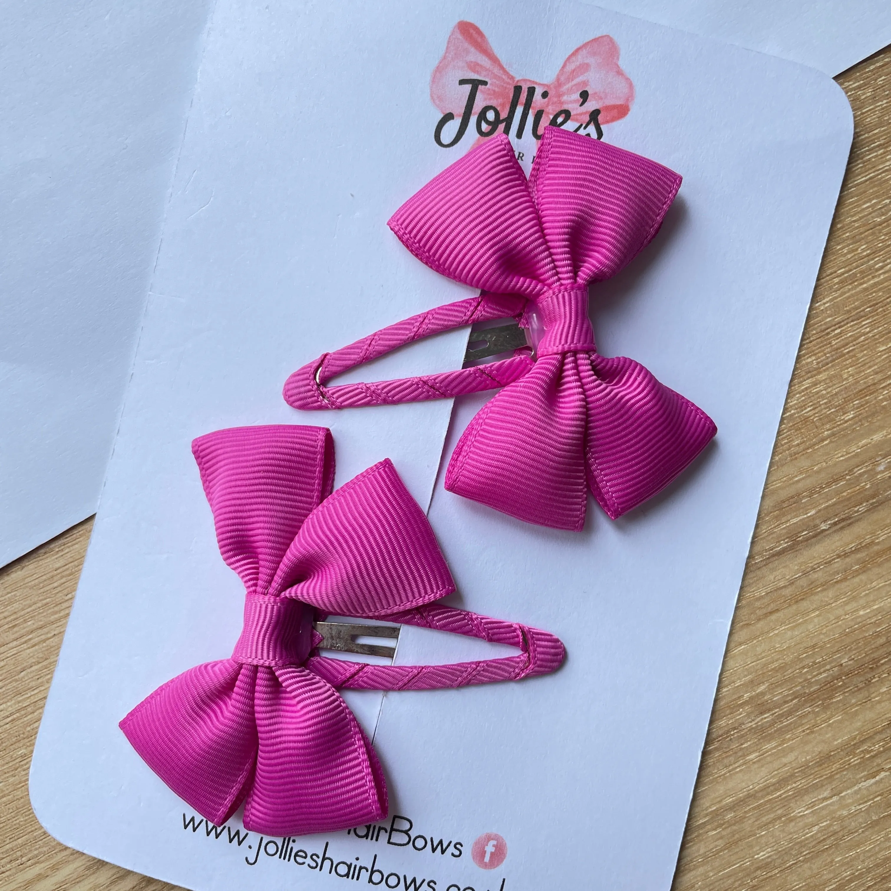2.5inch Classic Snap Clips Pair - Garden Rose