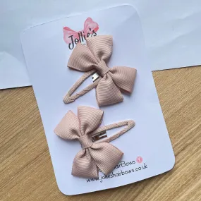 2.5inch Classic Snap Clips Pair - Vanilla