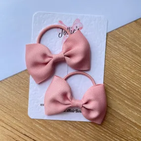 2.5inch Simple Bows with Thin Elastic (pair) - Sweet Nectar