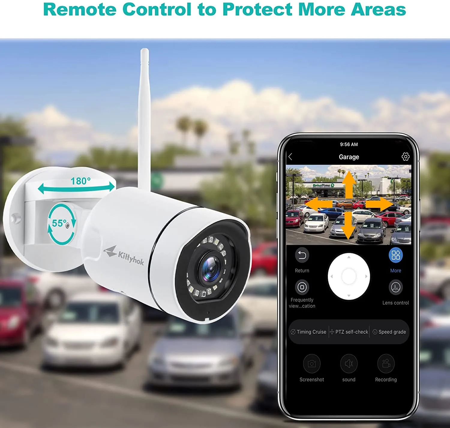 2K WiFi Pan & Tilt Security Camera w/ Spotlight
