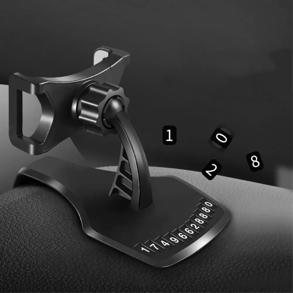 3 in 1 Car GPS Smartphone Holder: Dashboard / Visor Clamp   AC Grid Clip for Alcatel Pixi Theatre - Black