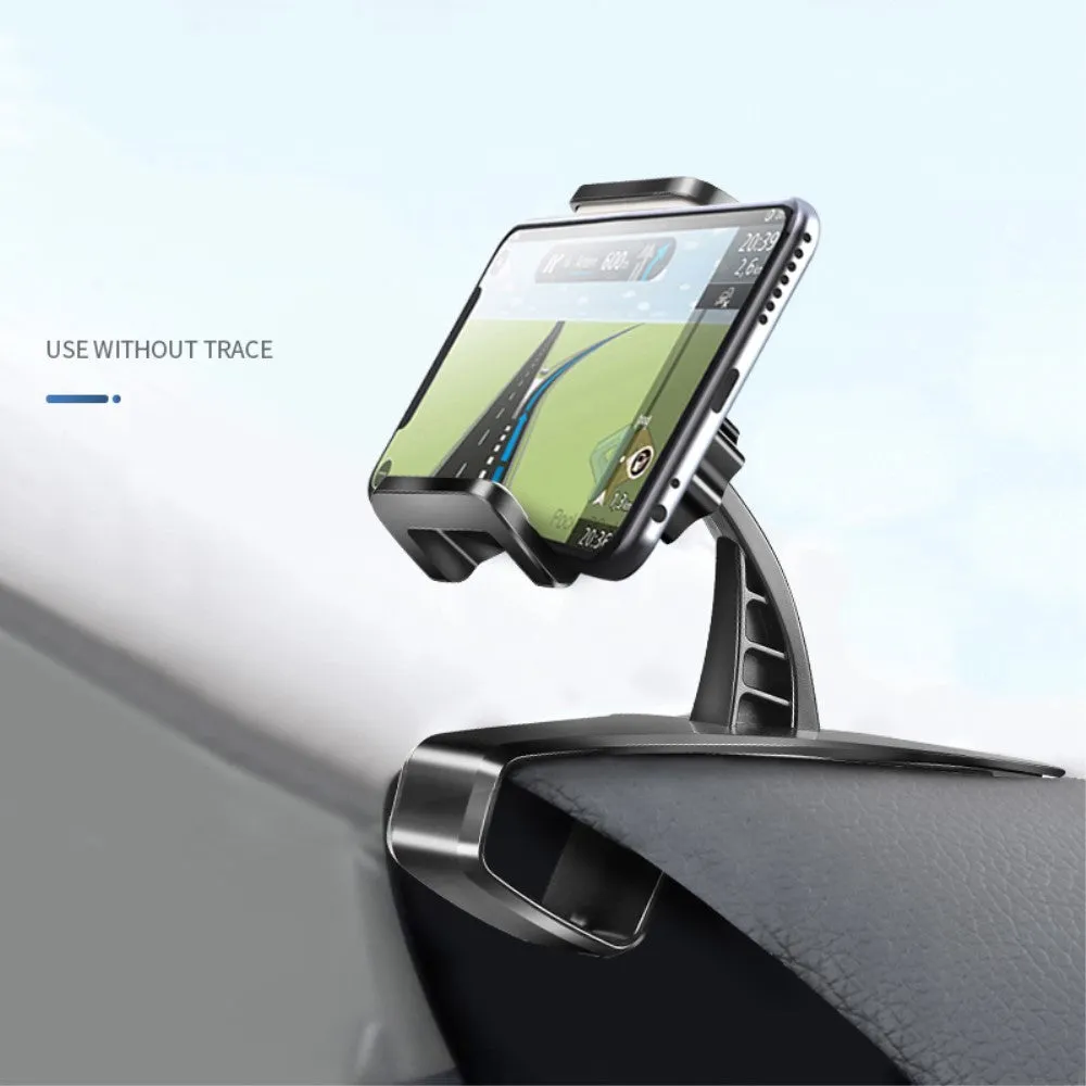 3 in 1 Car GPS Smartphone Holder: Dashboard / Visor Clamp   AC Grid Clip for Alcatel Pixi Theatre - Black