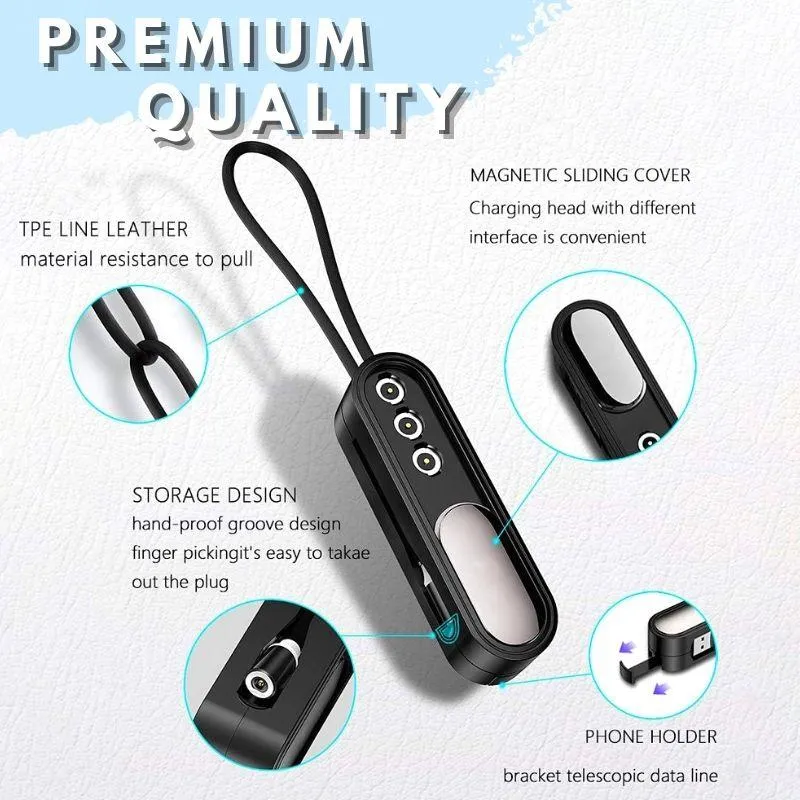 3 in 1 Magnetic Mini Phone Charger Cable