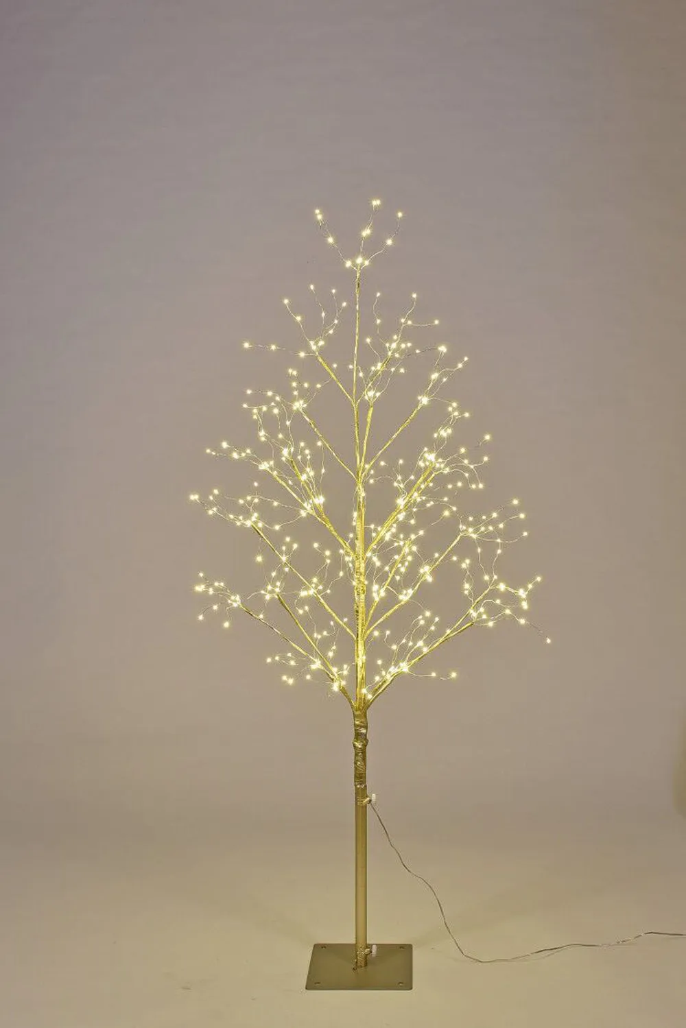 4' Warm White LED Gold Branch Tree