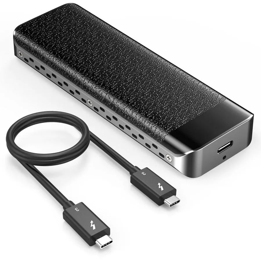 4Xem Drive Enclosure Pci Express Nvme 3.0 X4, M.2 - Thunderbolt 3 Host Interface Portable - Black, Gray