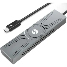 4Xem Drive Enclosure Pci Express Nvme 3.0 X4, M.2 - Thunderbolt 3 Host Interface Portable - Gray, Silver