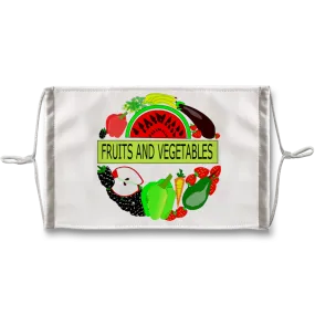 Adjustable Fruits And Vegetables Design Face Mask   10 Replacement Filters