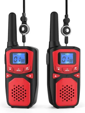 Adult Walkie Talkie WokTok Long Range Rechargeable Portable Two-Way Walkie Talkie, Hiking Accessories, SOS Sirens, NOAA Weather Alarms, Kid's Toys, Easy-to-Use Rechargeable Walkie Talkies,2 Pack