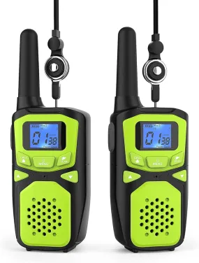 Adult Walkie Talkies Long Range Rechargeable Portable Two-Way Walkie Talkie, Camping Gear, SOS Sirens, NOAA Weather Alarms, Kid's Toys, Easy-to-Use Rechargeable Walkie Talkies,2 Packs