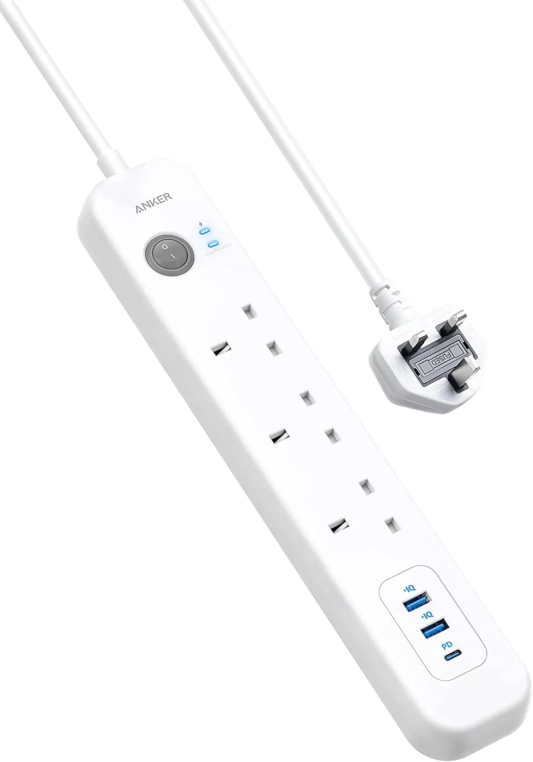 Anker Extension Lead with 2 USB Ports and 4 Wall Outlets - A9136