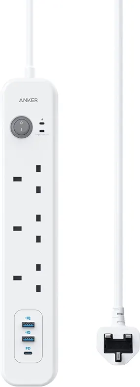 Anker Extension Lead with 2 USB Ports and 4 Wall Outlets - A9136