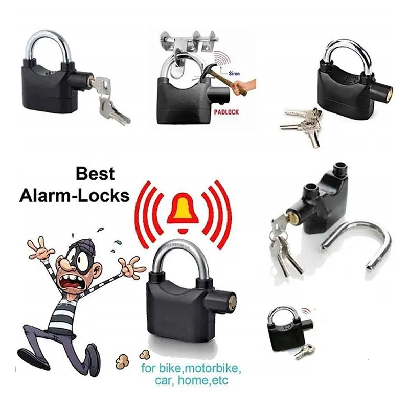 Anti-Theft Siren Security Alarm Movement Shock Sensor Lock