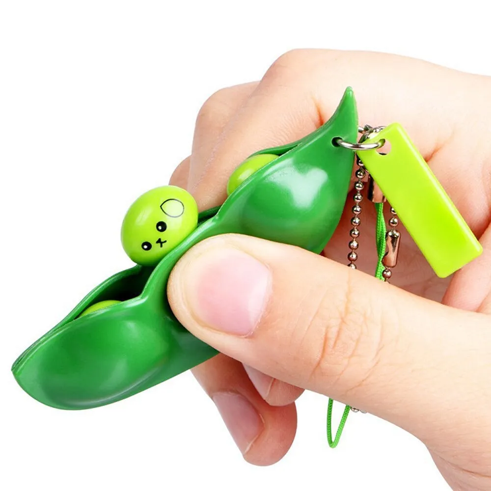 Antistress Figet Stress Popper Toy Infinite Peanut Edamame Toys Peas Beans Keychain Pops It Fidget Squishy Decompression Toys