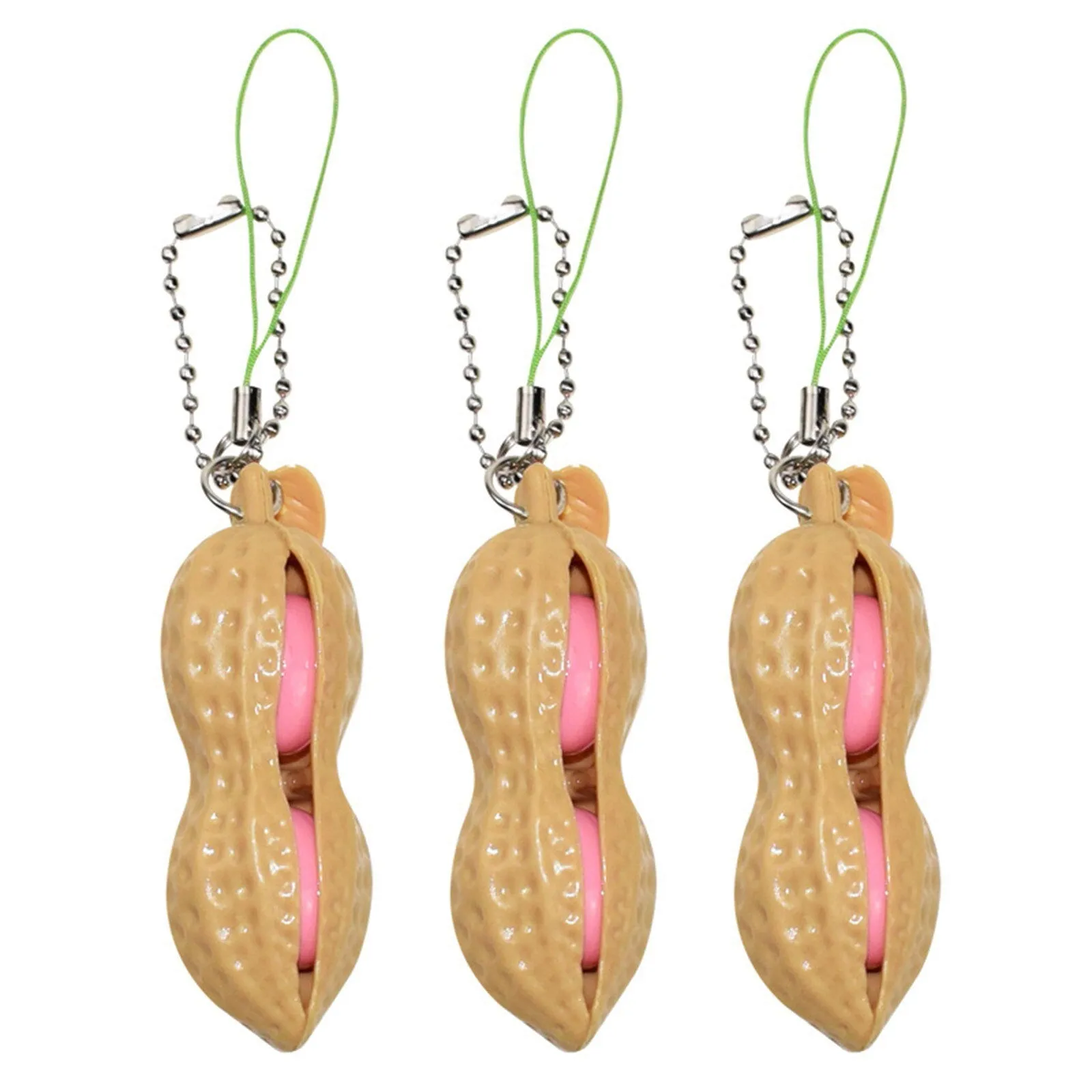 Antistress Figet Stress Popper Toy Infinite Peanut Edamame Toys Peas Beans Keychain Pops It Fidget Squishy Decompression Toys