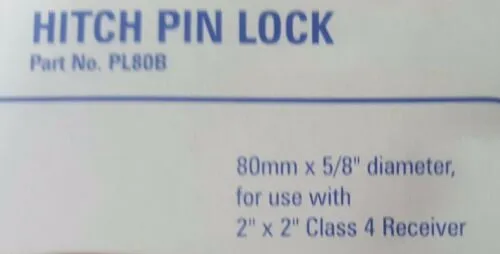 ARK Hitch Pin Lock Tow Bar Lock Trailer Security 2 Keys