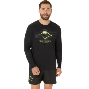 Asics Men&#x27;s Fujitrail Logo Ls Top P. Black/Graphic Grey/Safety Yellow | Buy Asics Men&#x27;s Fujitrail Logo Ls Top P. Black/Graphic Grey/Safety Yellow here | Outnorth