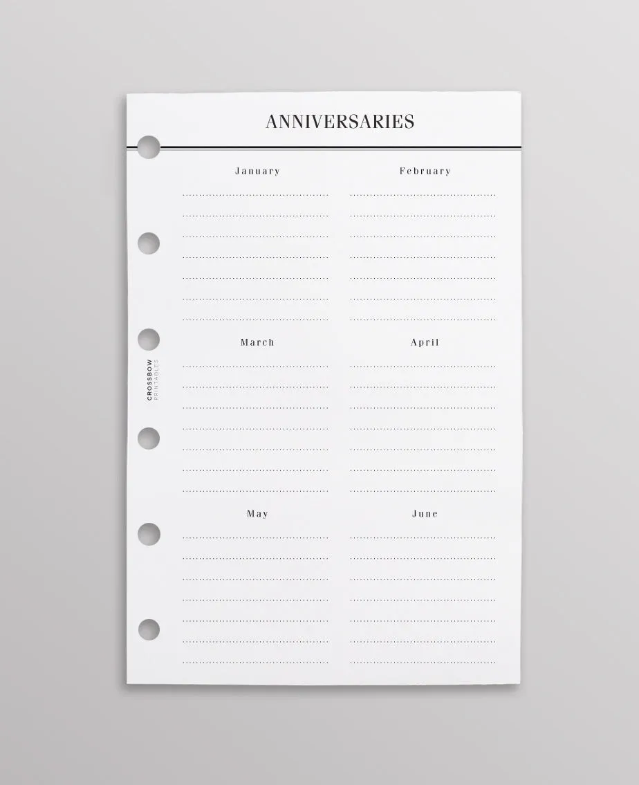 At A Glance & Important Dates: Pocket Size