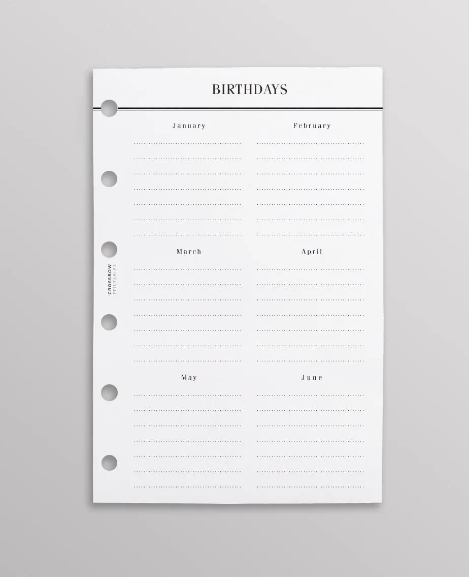 At A Glance & Important Dates: Pocket Size