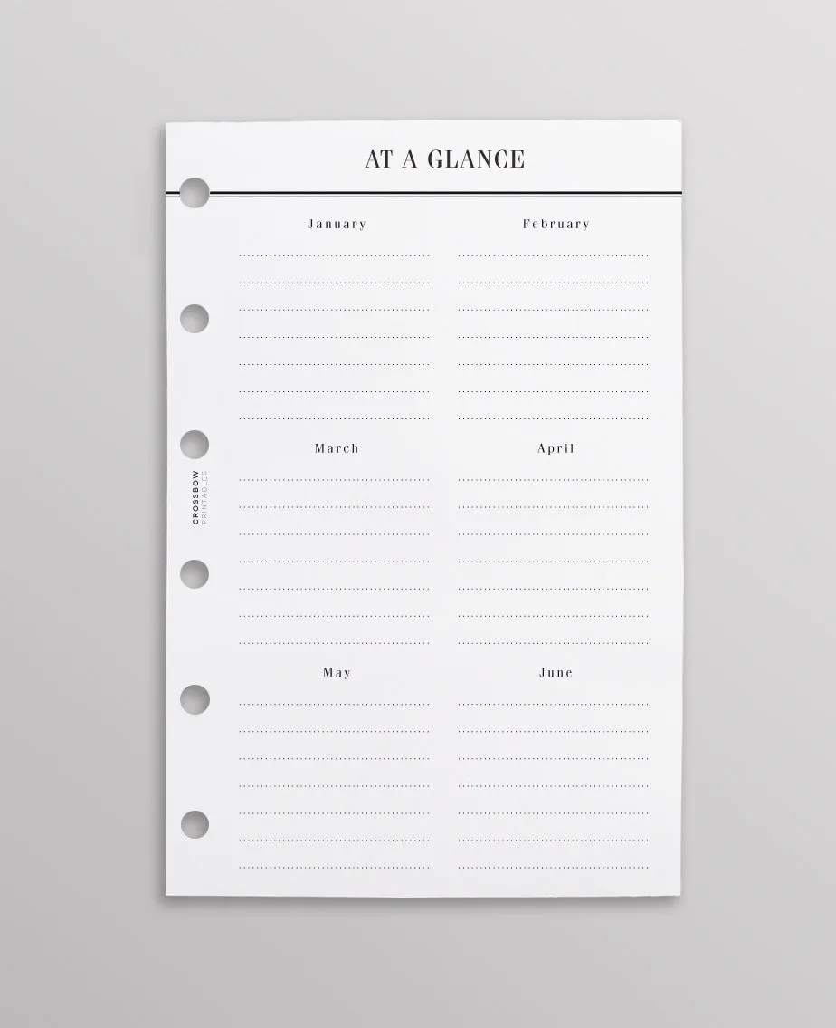At A Glance & Important Dates: Pocket Size