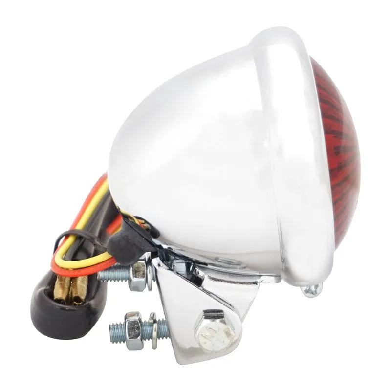 Attitude Inc Turn Signal, Tail Lamps, Bates Style, LED Chrome , for Harley Custom, ADR Approved, Each