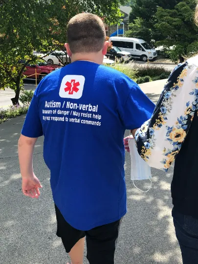 Autism Non-verbal Safety Alert Premium Unisex Crewneck T-shirt