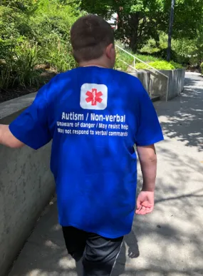 Autism Non-verbal Safety Alert Premium Unisex Crewneck T-shirt