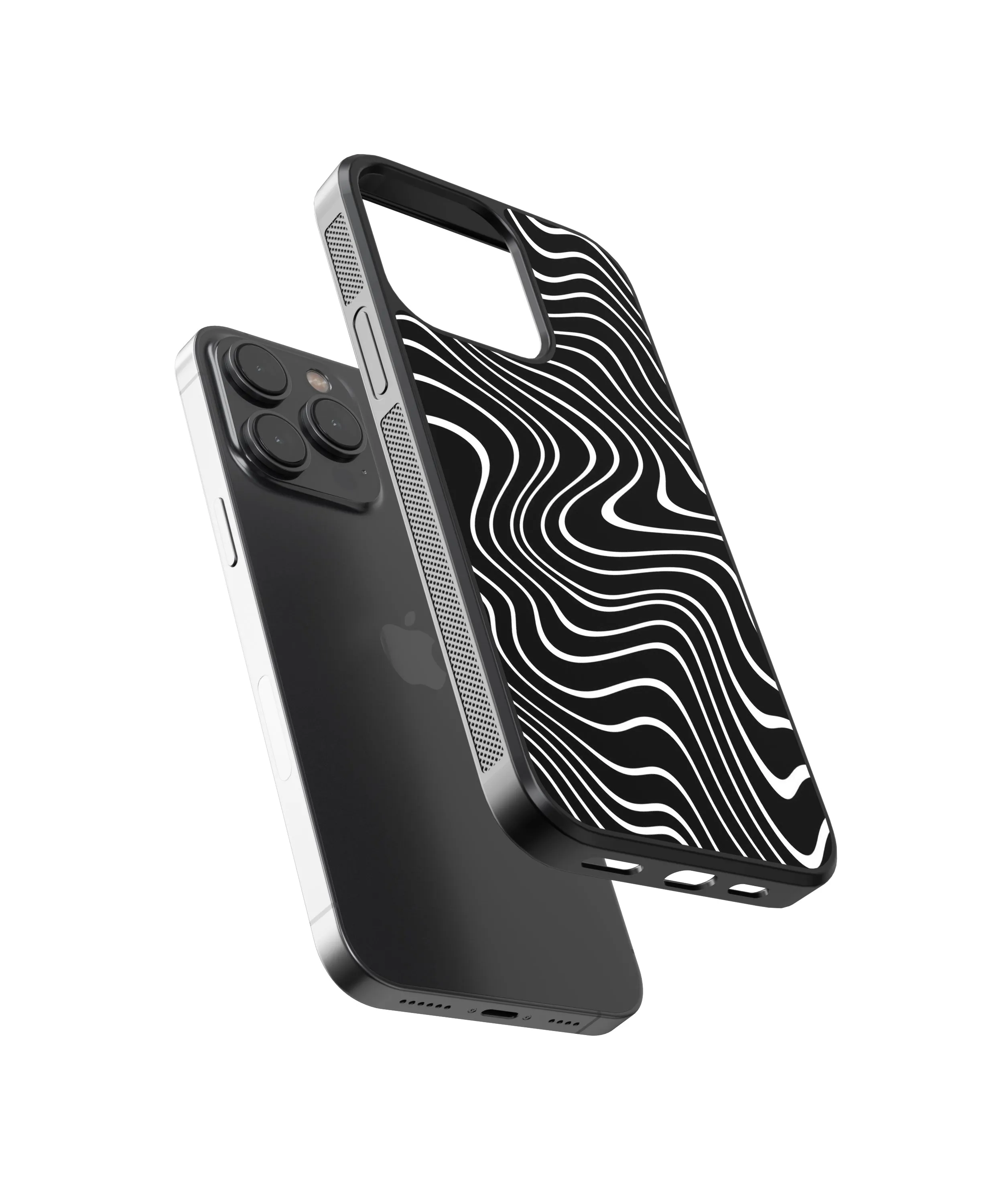 B&W Pattern Abstract Glass Phone Case Cover