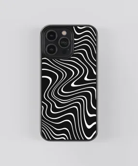 B&W Pattern Abstract Glass Phone Case Cover