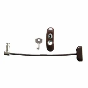 BDS WINDOW RESTRICTOR 5221241010 CHILD SAFETY DEVICE KEY LOCK 125MM LIMIT BROWN