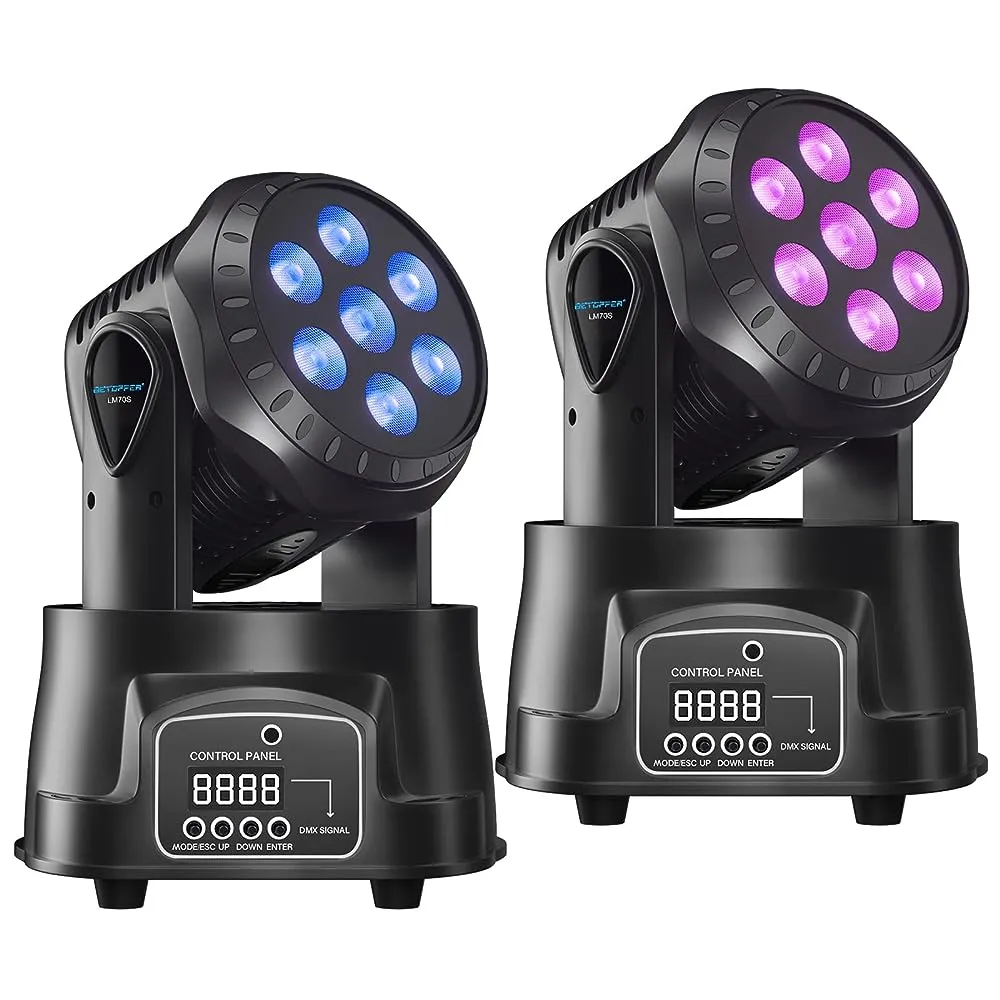 Betopper  7x8W RGBW Mini Stage Lights Moving Head For KTV DJ Disco Club Wedding