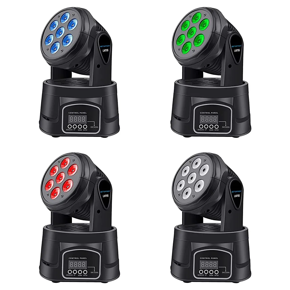 Betopper  7x8W RGBW Mini Stage Lights Moving Head For KTV DJ Disco Club Wedding