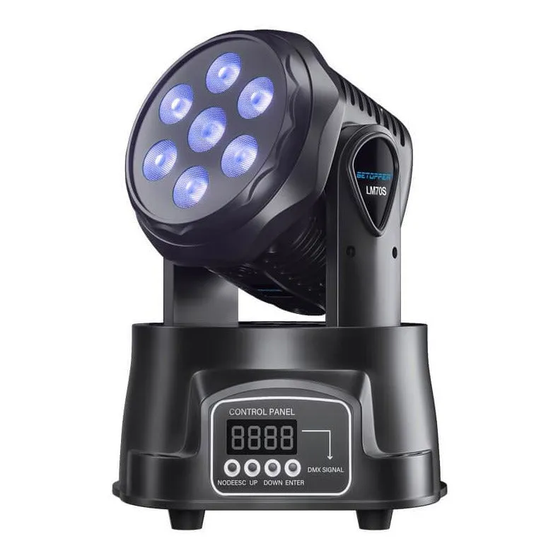 Betopper  7x8W RGBW Mini Stage Lights Moving Head For KTV DJ Disco Club Wedding