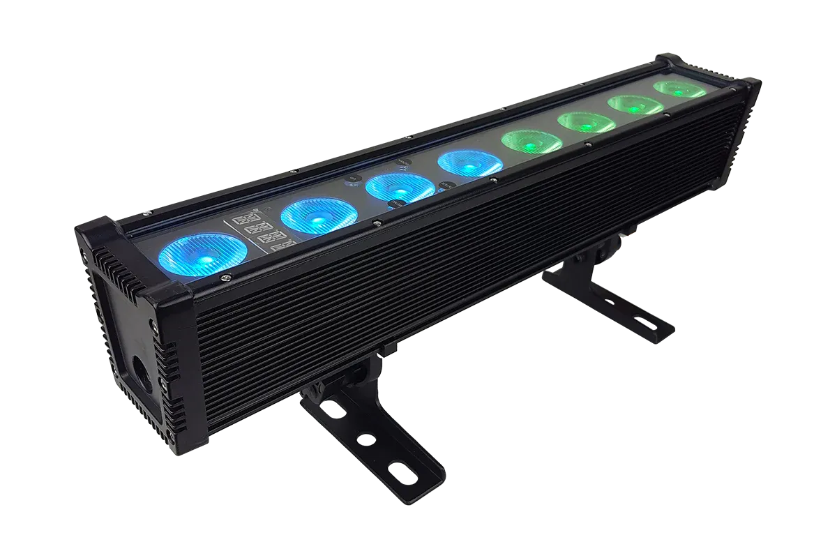 Blizzard Lighting Motif Atelier 8FX IP65 4-In-1 RGB WW LED Asymmetrical Bar Light