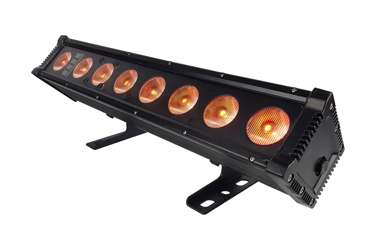 Blizzard Lighting Motif Atelier 8FX IP65 4-In-1 RGB WW LED Asymmetrical Bar Light
