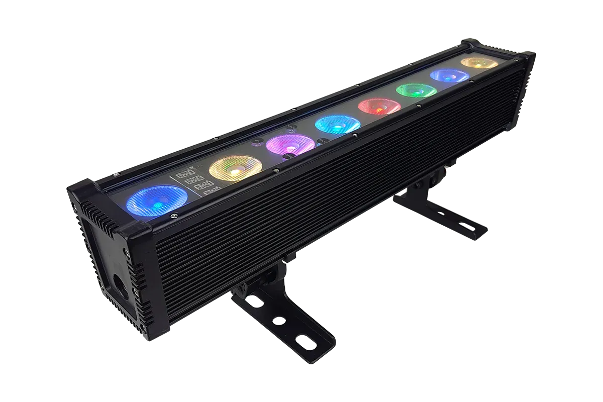 Blizzard Lighting Motif Atelier 8FX IP65 4-In-1 RGB WW LED Asymmetrical Bar Light