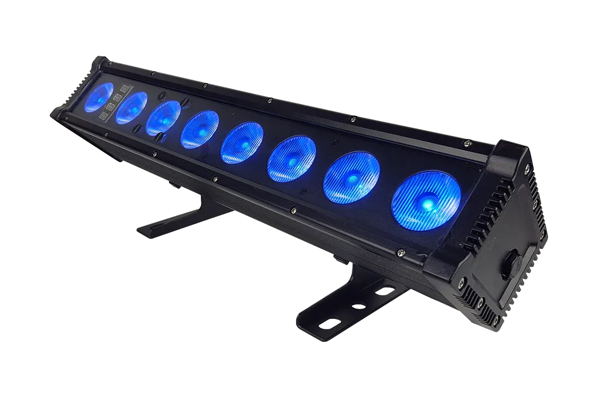 Blizzard Lighting Motif Atelier 8FX IP65 4-In-1 RGB WW LED Asymmetrical Bar Light