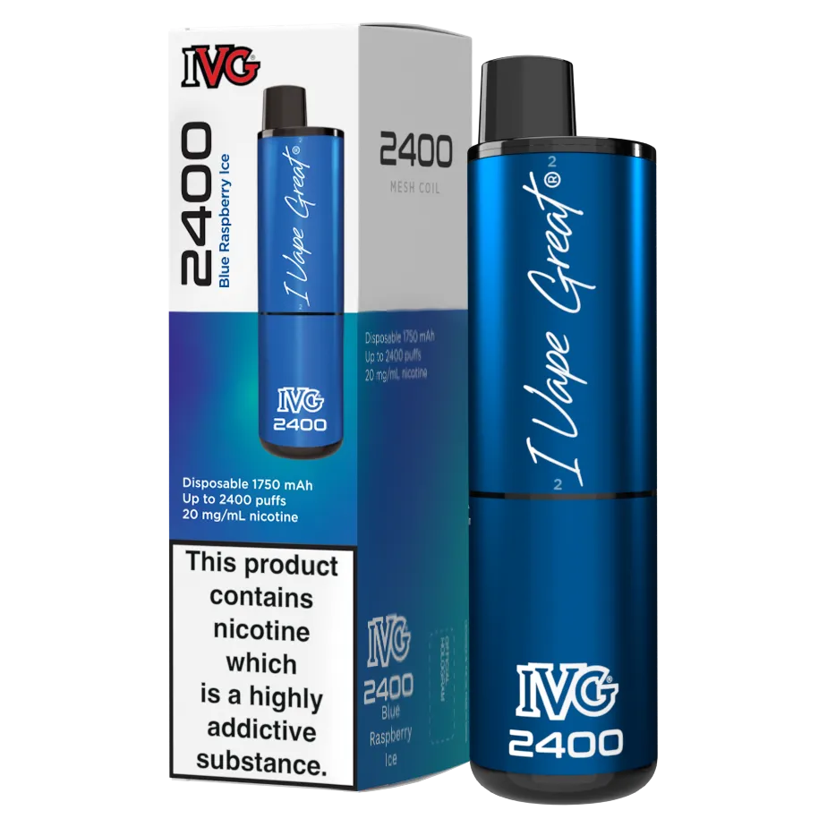 Blue Raspberry Ice IVG 2400 Disposable Vape