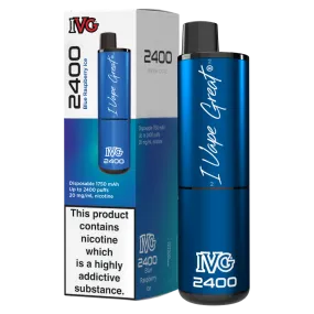 Blue Raspberry Ice IVG 2400 Disposable Vape