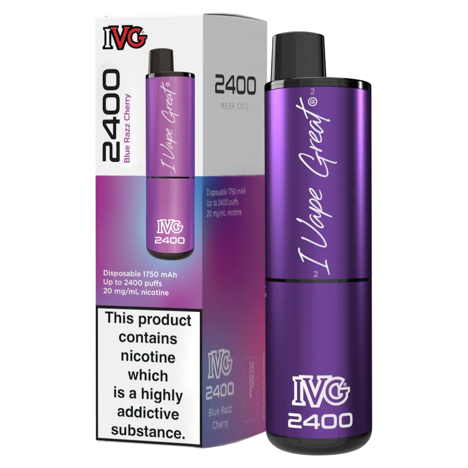 Blue Razz Cherry IVG 2400 Disposable Vape