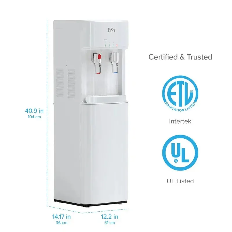 Brio Silver Free Standing Bottom Loading Water Dispenser