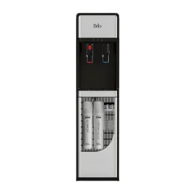 Brio Slimline Bottleless Water Dispenser with 2-Stage Filtration, Paddle Dispensing, Hot & Cold, 2 Extra Filters Included, Stainless Steel