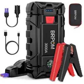 BRPOM BM300 Car Jump Starter, 3000A 26,800Mah | Portable Power Bank, with CASE