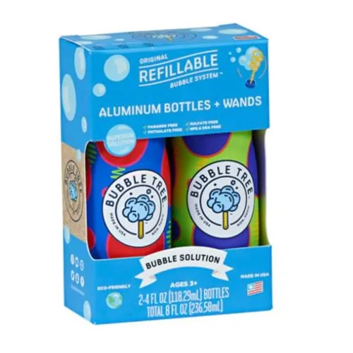 Bubble Tree Aluminum Refillable Bubble Bottles
